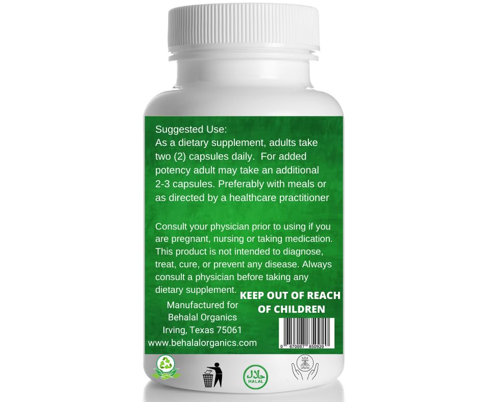 Behalal Organics L-Carnitine 100 Quick Release Capsules