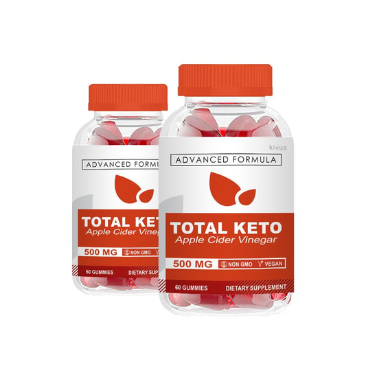 kivus Total Keto ACV Gummies - Total Keto Apple Cider Vinegar Gummies (2 Pack, 120 Gummies)