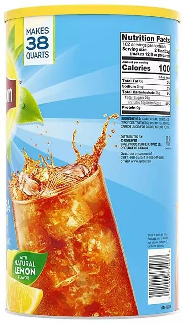 Lemon Sweetened Ice Tea Mix 898 oz with bonus CMC Products 2 in 1 tsp  tbsp measuring spoon Lemon