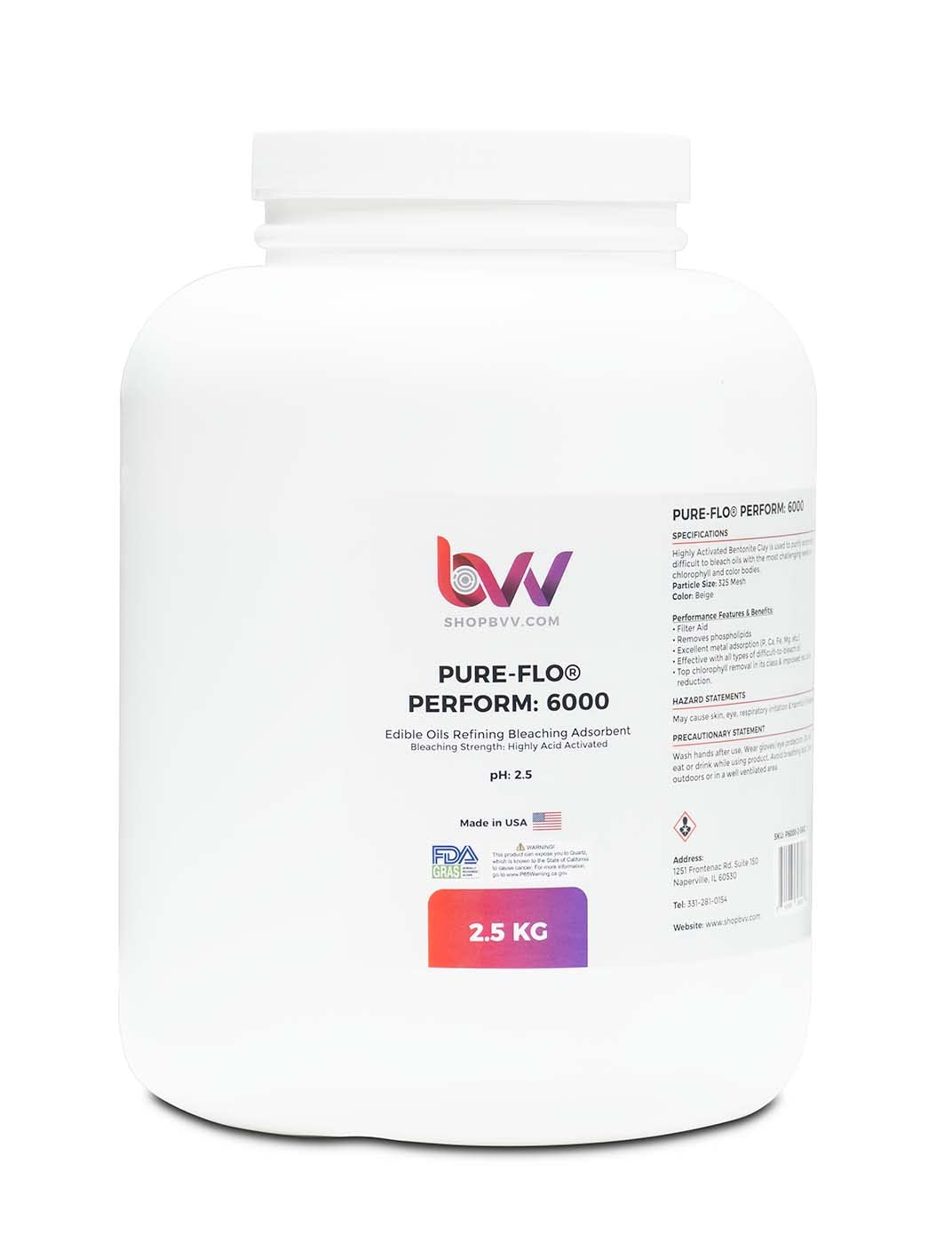 BVV Pure-Flo Perform 6000 Highly Activated Bleaching & Decolorizing Bentonite-1000G