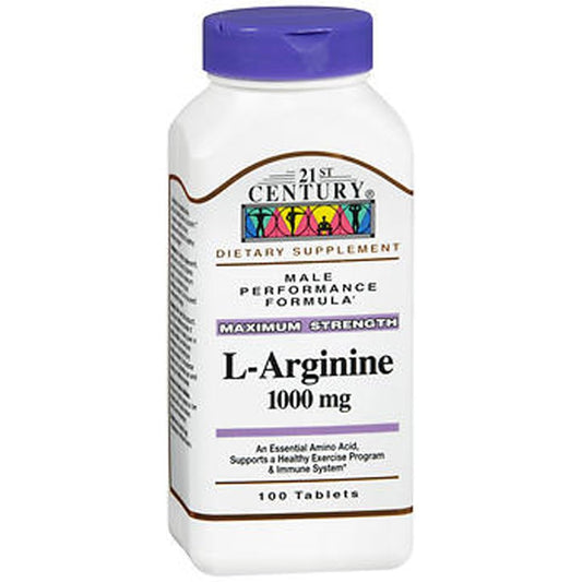 21st Century L-Arginine 1000mg, Maximum Strength 100 ea