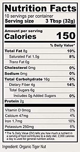 Anthonys Organic Peeled Tiger Nuts 12 oz Raw Gluten Free Non GMO Paleo Friendly