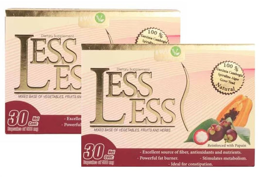 Less Less 30 Caps Natural Fibers 2 Pack