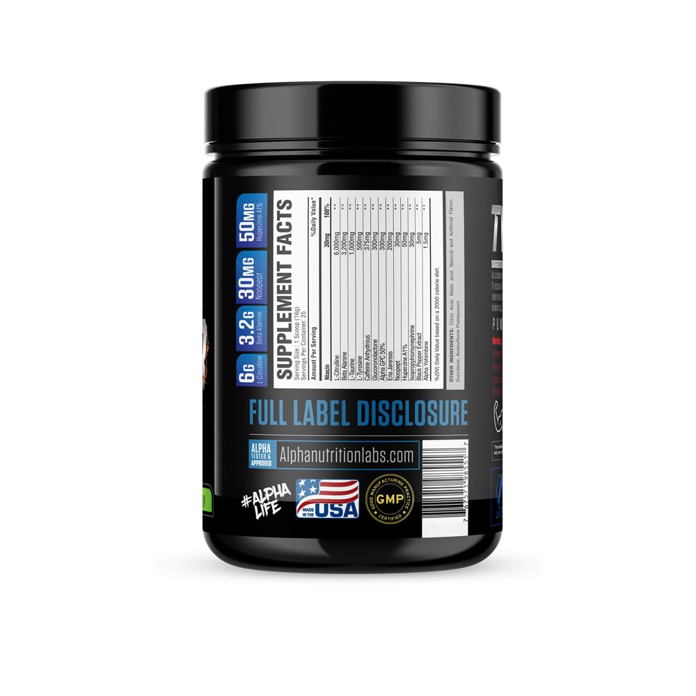 Alpha Nutrition Labs Twister Advanced Pre-Workout Powder (Raspberry Lemonade)