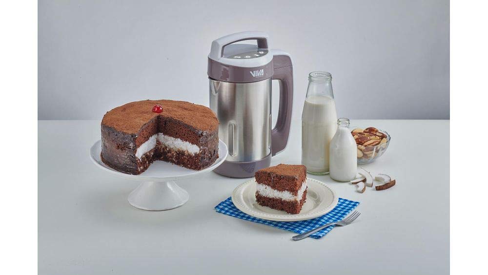 Vegan Revolution Vegan Milk Machine  Make Vegan Milk From Nuts Grains or Seeds Like Almonds Soy Coconuts Rice Oats and More  Includes Recipe Guide  Stainless Steel Blades  Nut Milk Makers