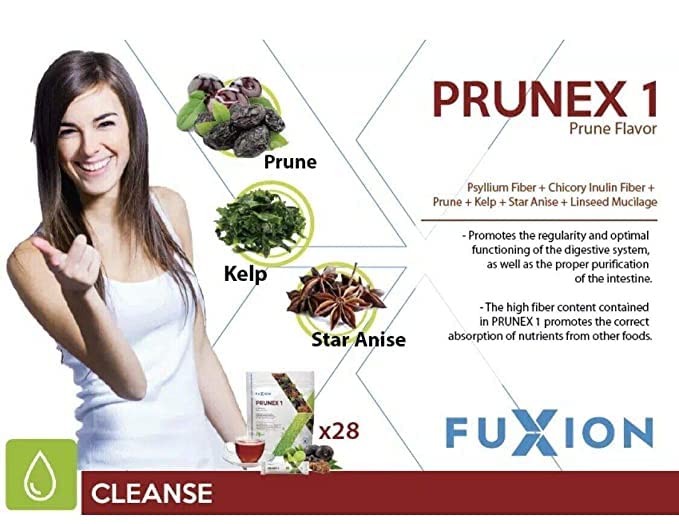 Fuxion PRUNEX1 and Flora LIV. PM/AM Colon Defense and Cleanse. 10 SACHETS of PRUNEX and 10 SACHETS of Flora LIV.