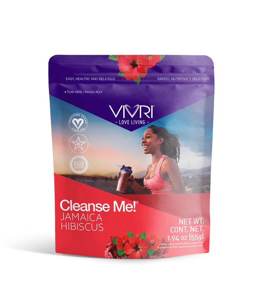 Vivri Cleanse Me Jamaica Hibiscus | 10 Servings | Gluten Free & Vegan | Detox Drink | Mix with Water | Natural Balance | Body Cleanser | Metabolism Booster | Detox Cleanse