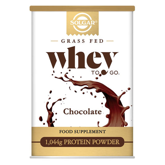 Solgar Whey To Go Protein Powder, Chocolate, 42 oz - Isolate and Concentrate - Mixes Easily for Smooth Taste - Gluten-Free - 20g Protein per Serving