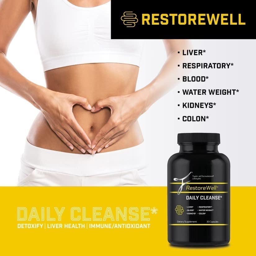 RestoreWell Daily Cleanse - Purify & Revitalize The Body - Liver, Colon, Blood, Kidney Cleanse