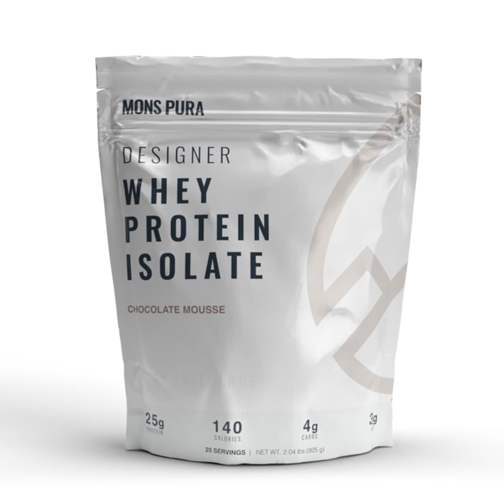 Mons Pura Chocolate Mousse Whey Protein: 25g Protein, Complete Amino Profile, High Muscle Absorption, Sugar-Free, Easy Digestion, 25 Servings