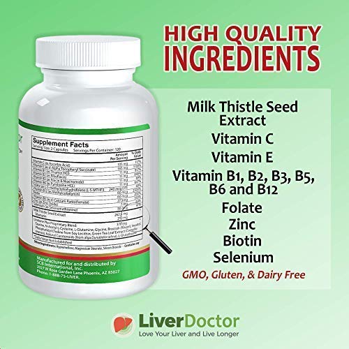 Livatone Plus Liver Detox Capsules Liver Cleanse and Detox Pills with Milk Thistle and Antioxidants (240 Count)