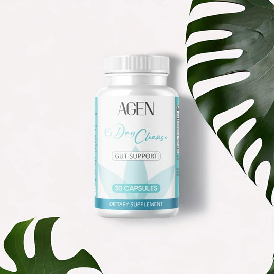 AGEN |15 Day Cleanse - Gut and Colon Support - Advanced Gut Cleanse Detox for Women & Men with Senna, Cascara Sagrada & Psyllium Husk - Non-GMO - Made in USA - 30 Capsules - TikTok