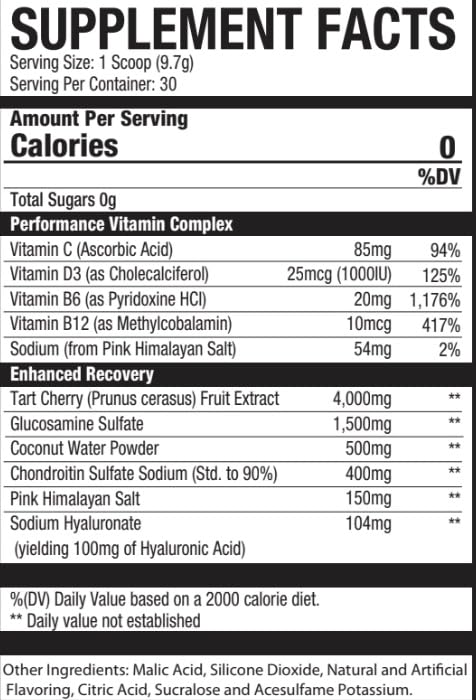 Runners' Relief - Joint Support & Muscle Recovery Supplement - Glucosamine Chondroitin - Fasting Electrolytes - Stimulant-Free Pre/Post Workout Energy - Watermelon Cherry with Tart Cherry Extract