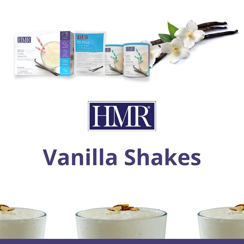 HMR 120 Vanilla Shake Meal Replacement Powder | Vanilla Shake Mix to Support Healthy Weight Loss | 12g of Protein | Nutritional Drink | Low Calorie Food | 12 Servings