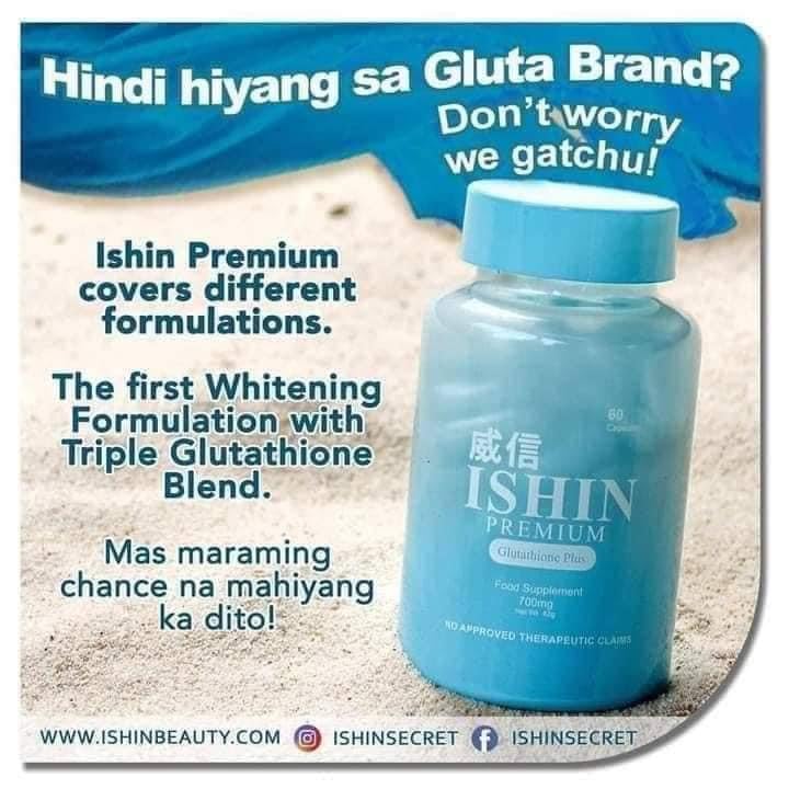 Ishin Premium Glutathione Plus Food Supplement, 60 Capsules