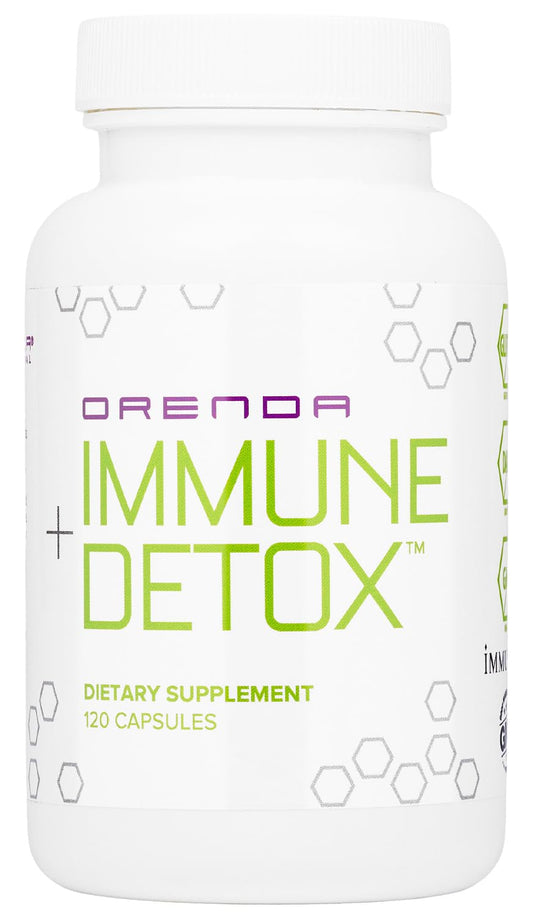 Orenda Immune + Detox - Specialized Formula with Calcium d-Glucarate, Beta 1,3 Glucans & IMMUSE® for Wellness and Balance - 120 Capsules