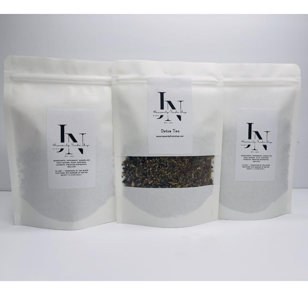 Daily Detox Cleanser - Peppermint, Dandelion Root, Ginger, Tulsi, Rooibos, Licorice, Hibiscus, Echinacea, Mullein - 100% Organic Herbs - No Additive