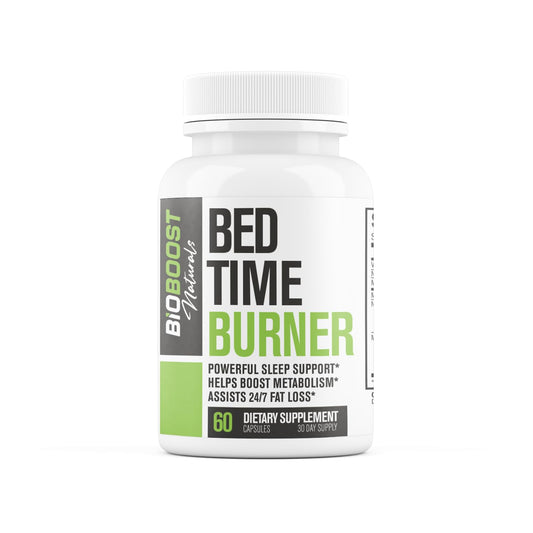 Bed Time Burner | Max Strength Night Time Fat Burner Weight Loss Pills for Women & Men | Appetite Suppressant, Belly Fat Burner, Sleep Aid, Carb Blocker | 16 Ingredients for Fast Results - 60 Caps