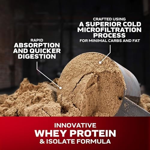 Whey Protein Powder , MuscleTech Nitro-Tech Whey Gold Protein Powder , Whey Protein Isolate Smoothie Mix , Protein Powder for Women & Men , Vanilla Protein Powder, 2 lbs (28 Servings)-package varies