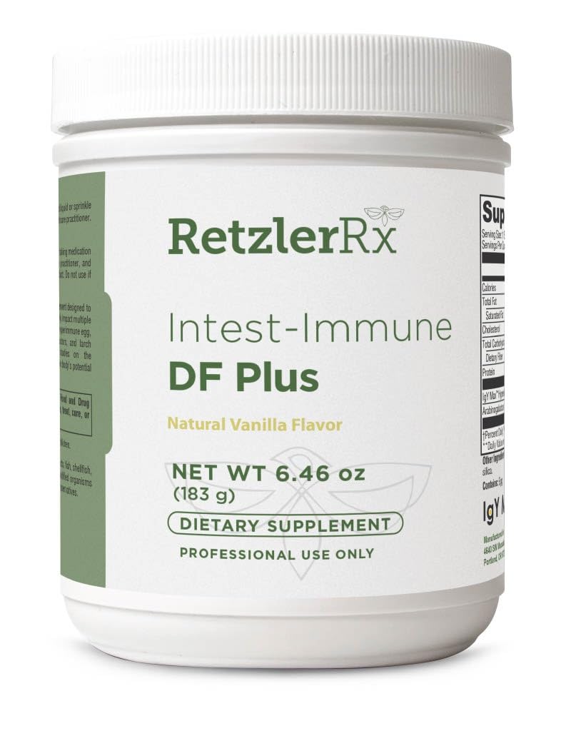 HormoneSynergy Intest-Immune DF Plus - Dairy-Free IgG Immunoglobulin Supplement with Arabinogalactan - Vanilla Flavor - Supports Intestinal Health, Balanced Cytokines & Histamine Ratio - 30 Servings