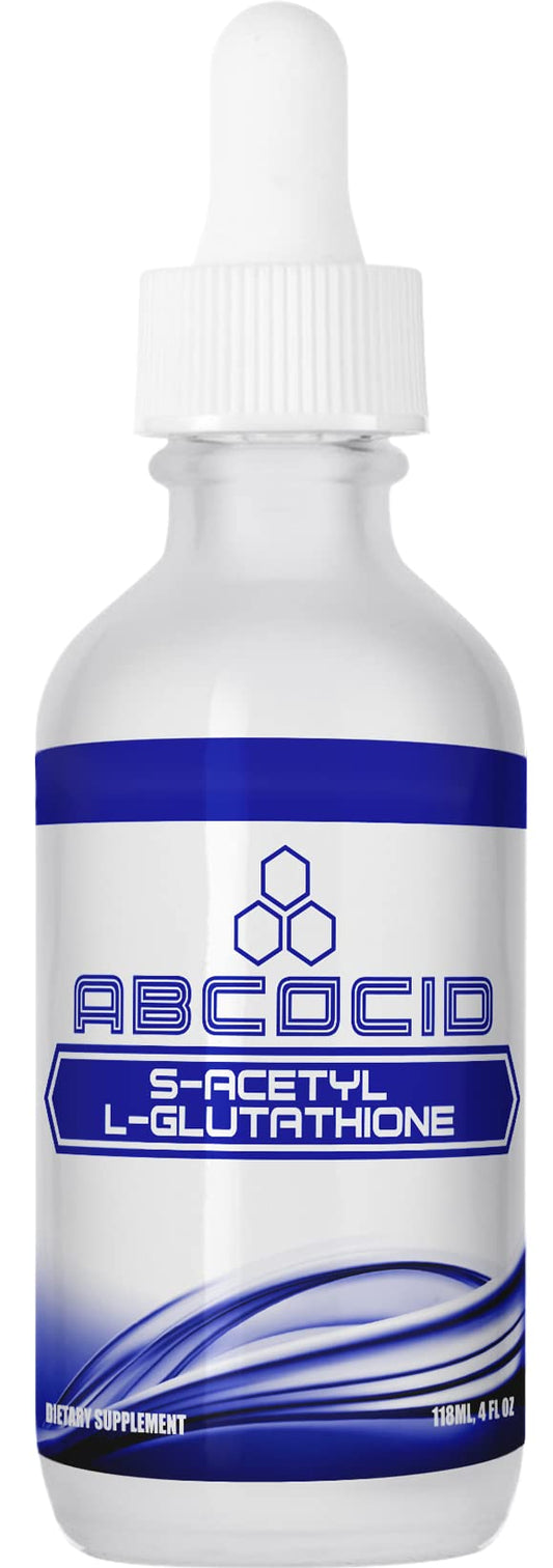 ABCOCID S-Acetyl L-Glutathione 95 mg, 4 Oz Liquid, 240 Servings, Made in USA, Quick Absorption, Quality Potent Ingredients, Non-GMO, GMP Certified, Cruelty-Free Products