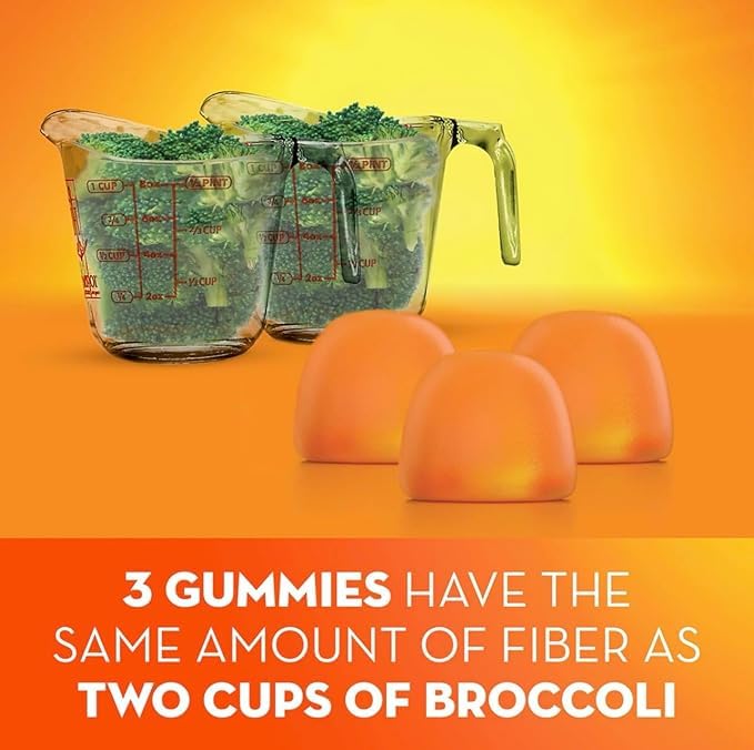 Fiber Supplement, Fiber Gummies, No Sugar Added, 150 Gummies, Orange Flavor