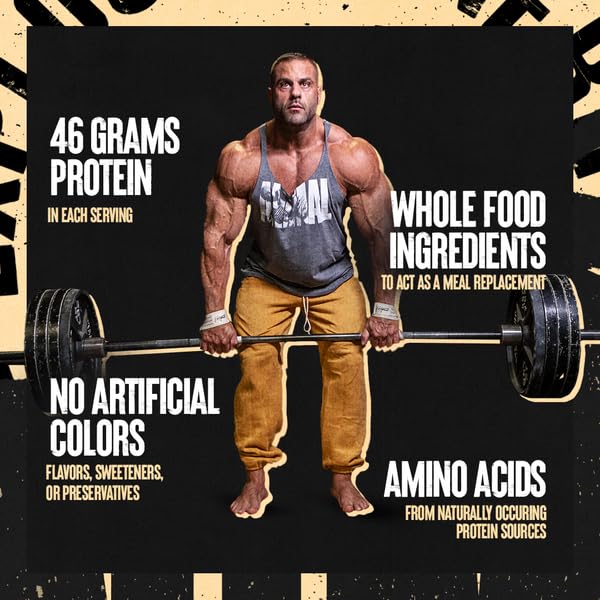 Animal Meal - Protein Shake with Whole Food Ingredients, Aids in Muscle Recovery, with Egg White, Beef & Pea Protein Blend, Chocolate Flavor, 5 lbs