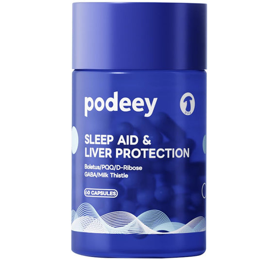 Podeey Liver Cleanse & Detox & Sleep Support & Ingredient Blend Milk Thistle,Curcumin,D-Ribose,Gamma-Aminobutyric Acid (GABA),Coenzyme Q10,COQ10