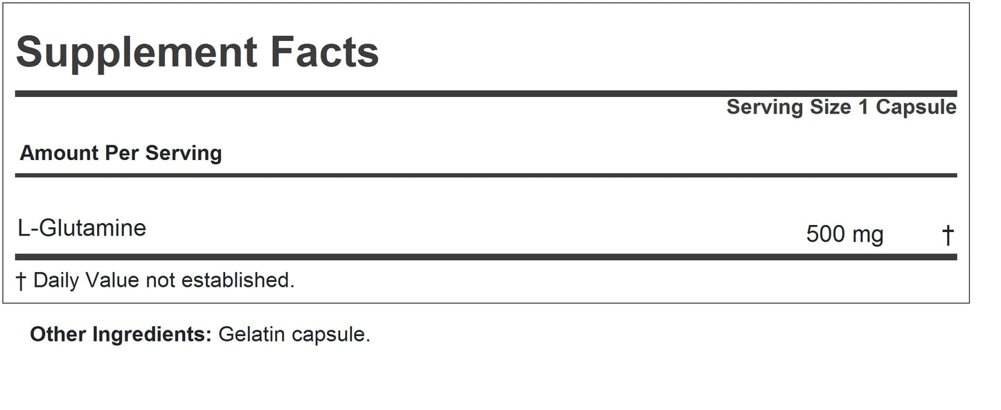 ANDREW LESSMAN Glutamine 500 mg - 60 Capsules - Free Form Amino Acid. Supports Skeletal Muscle, Gastrointestinal Health. Maintains Healthy Kidneys, Liver, Heart, Brain. Easy-to-Swallow Capsules.