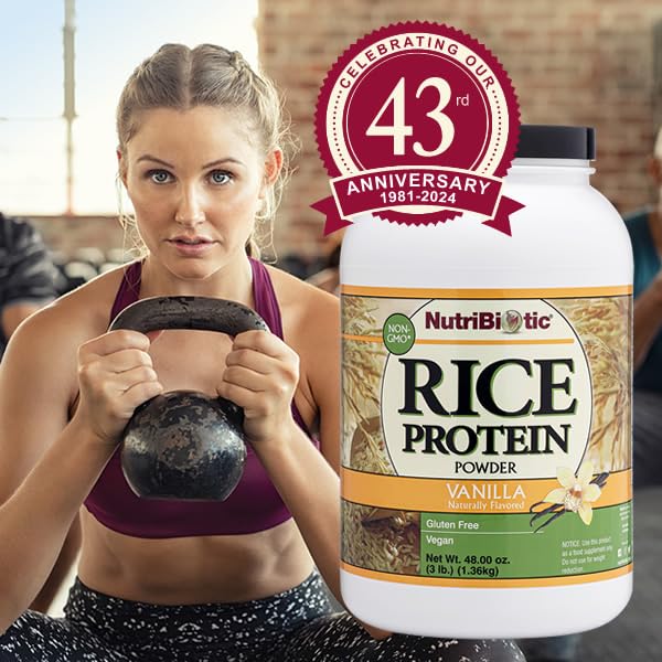 Nutribiotic Rice Protein, Vanilla, 3 Pound