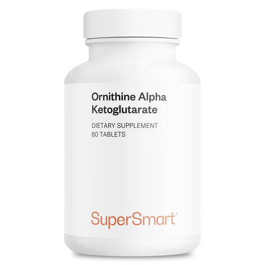 SuperSmart - Ornithine Alpha Ketoglutarate OKG 10g per Day (Highly Bioavailable) - Easy-to-Take & Potent L-Ornithine Supplement - Amino Acid | Non-GMO & Gluten Free - 60 Tablets