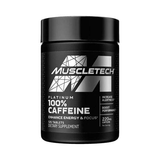 Caffeine Pills, MuscleTech 100% Caffeine Energy Supplements, PreWorkout Mental Focus + Energy Supplement, 220mg of Pure Caffeine, Sports Nutrition Endurance & Energy, 125 Count (Package may vary)