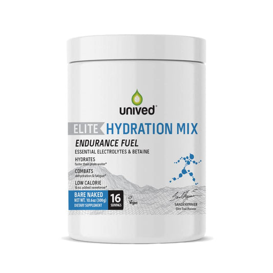 Unived Elite Hydration Mix - Essential Electrolytes & Betaine for Optimal Hydration | Low Calorie | Bare Naked | 16 Servings