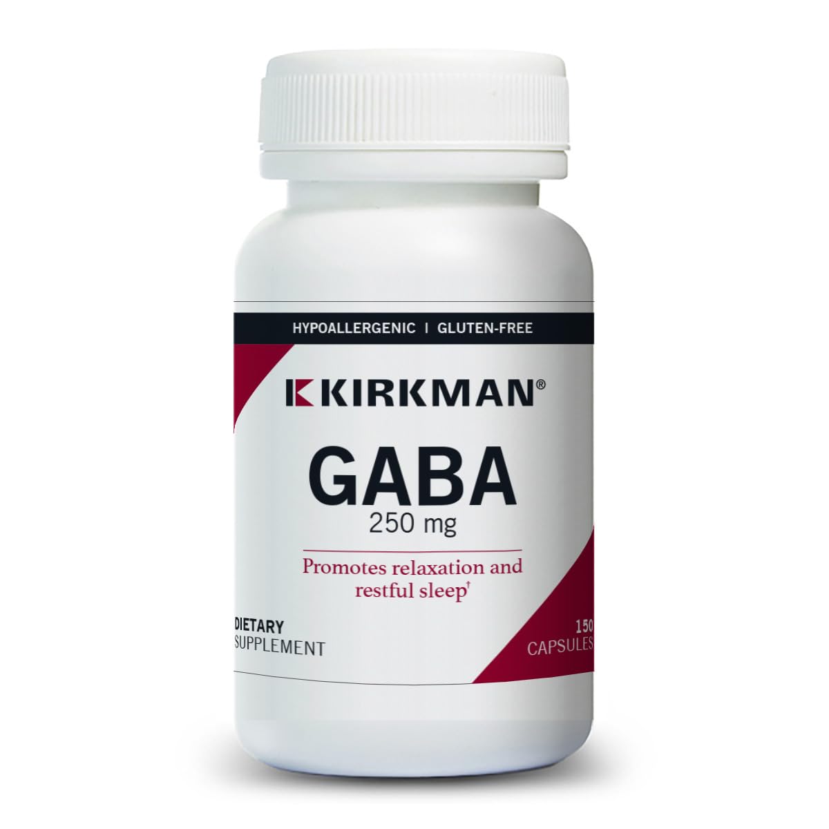 Kirkman - GABA 250 mg - 150 Capsules - Supports Relaxation - Promotes Restful Sleep - Hypoallergenic