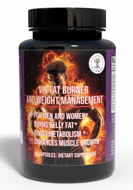 Vis Fat Burner Weight Loss Supplement - Weight Management Fat Burner for Men & Women - Boosts Metabolism, Burns Belly Fat Burner for Women, Enhances Muscle Growth- 60 Capsules