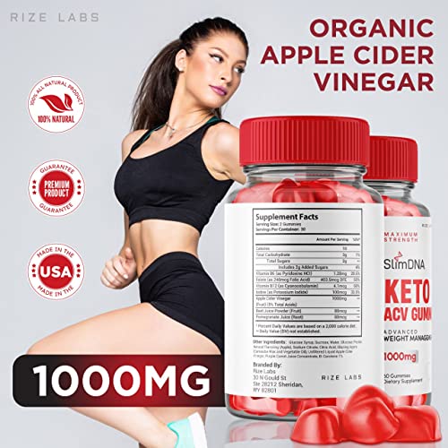rize labs - Slim Zone Keto ACV Gummies for Advanced Weight Loss with Apple Cider Vinegar, Supplement Helps in Reducing Belly Fat, for Extra Strength (300 Gummies)