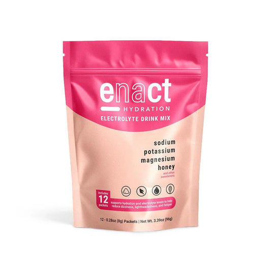 Enact Hydration - Cardiologist-Formulated Hydration Packets To Help Reduce Dizziness, Fatigue, and Lightheadedness - Subtle Honey Flavor With Hint of Salt. (12 Count)