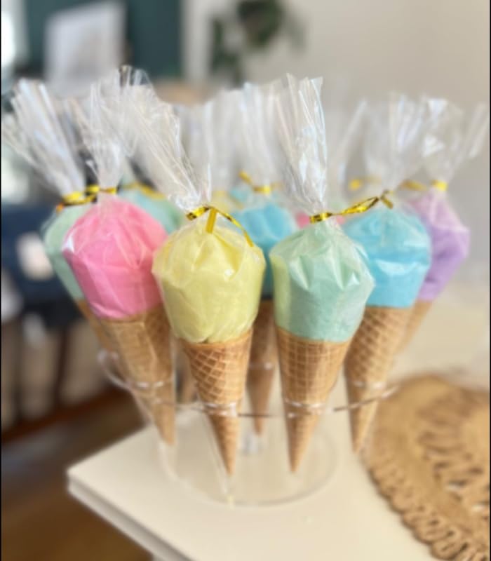 Lupy Lups Cotton Candy Party Pack 05 oz each  Individually Wrapped Pastel Candy for Stocking Treats Party Favors Buffet table and Piñata Assorted 10 Pack