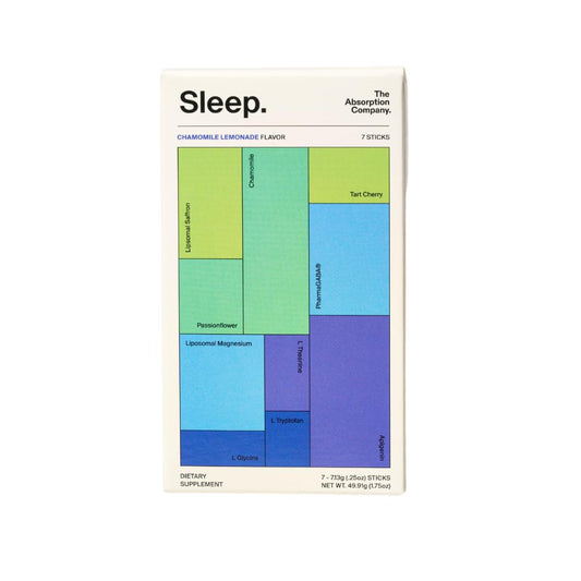Sleep Aid Powder - Calming Drink for Deep Sleep with Liposomal Saffron, Magnesium & PharmaGABA Melatonin-Free Natural Supplement to Reduce Stress and Improve Sleep Quality Chamomile Lemonade 7 Sticks