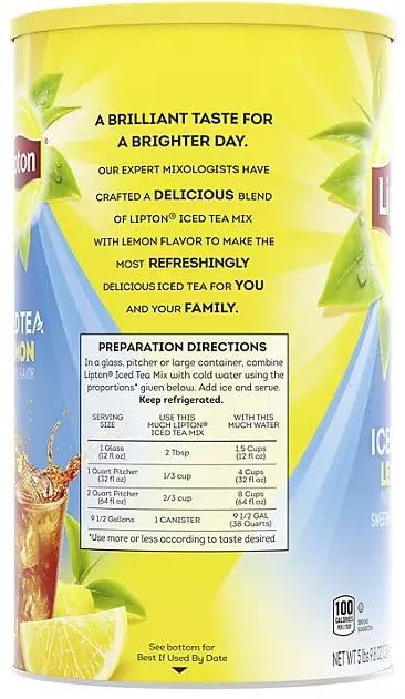 Lemon Sweetened Ice Tea Mix 898 oz with bonus CMC Products 2 in 1 tsp  tbsp measuring spoon Lemon