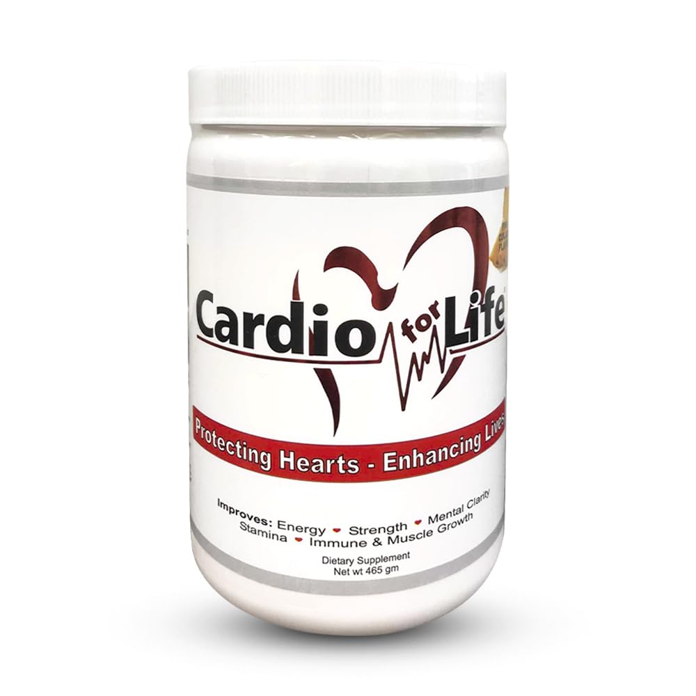 Cardio for Life L-Arginine Powder 16oz - Pina Colada - Natural Nitric Oxide Supplement for Cardiovascular Health - Increase Energy