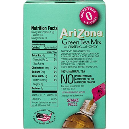 ARIZONA TEA MIX SF STIX GRN ICED 07OZ