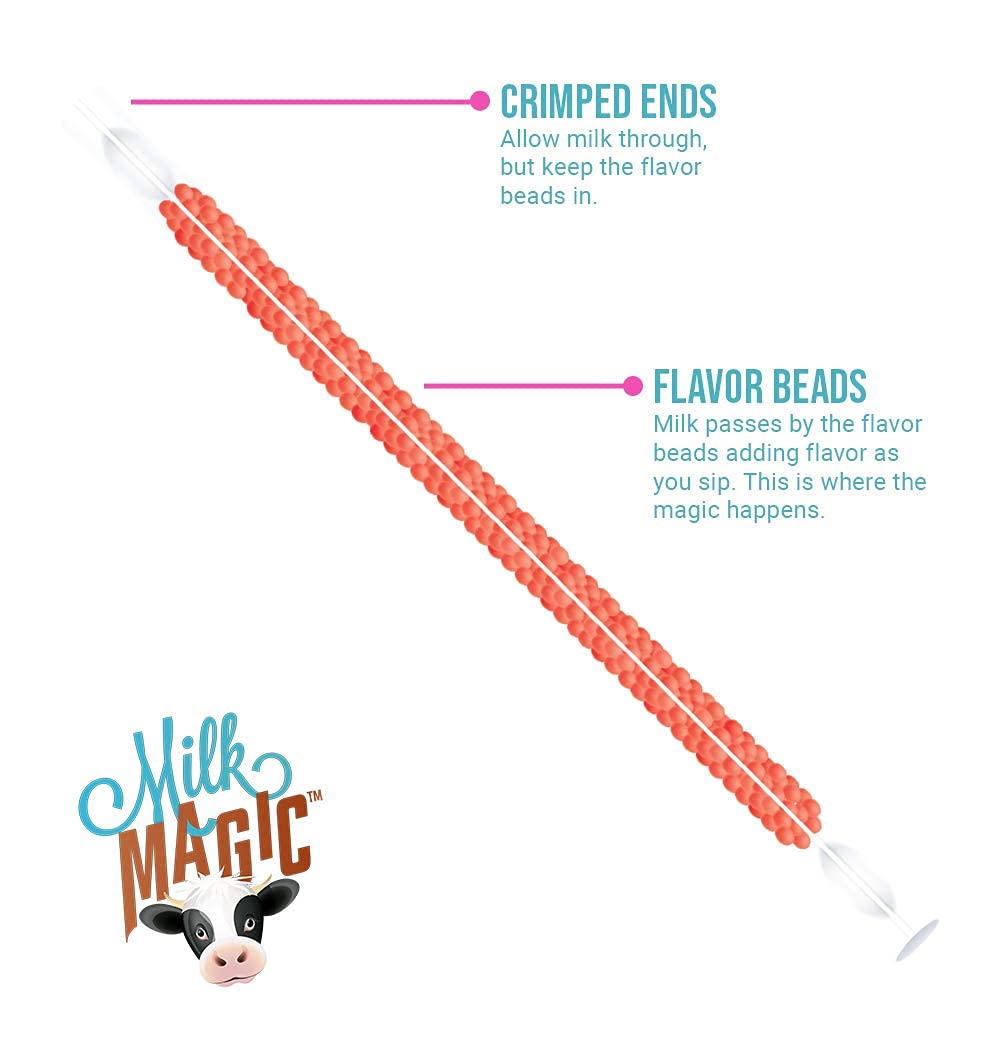Milk Magic Cookies and Cream Flavor Milk Straws Pack of 24 Milk Flavoring Straws