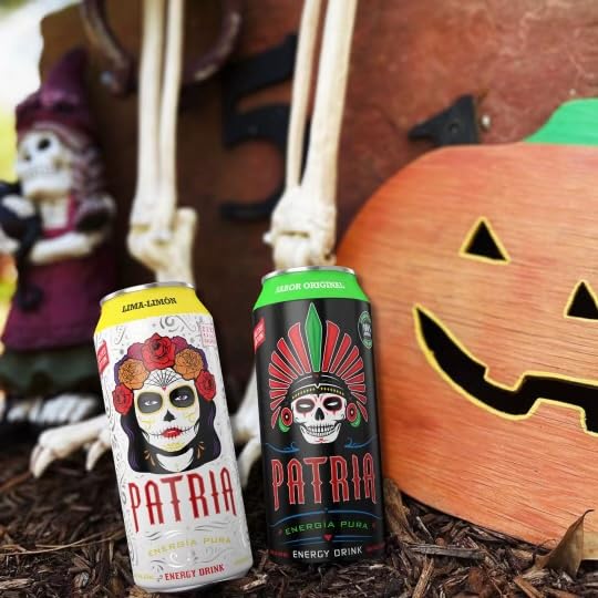 Patria Day of the Dead 16oz Sugar Free Energy Drink 200mg of Caffeine Natural Flavor Citrus Blast 12 pack