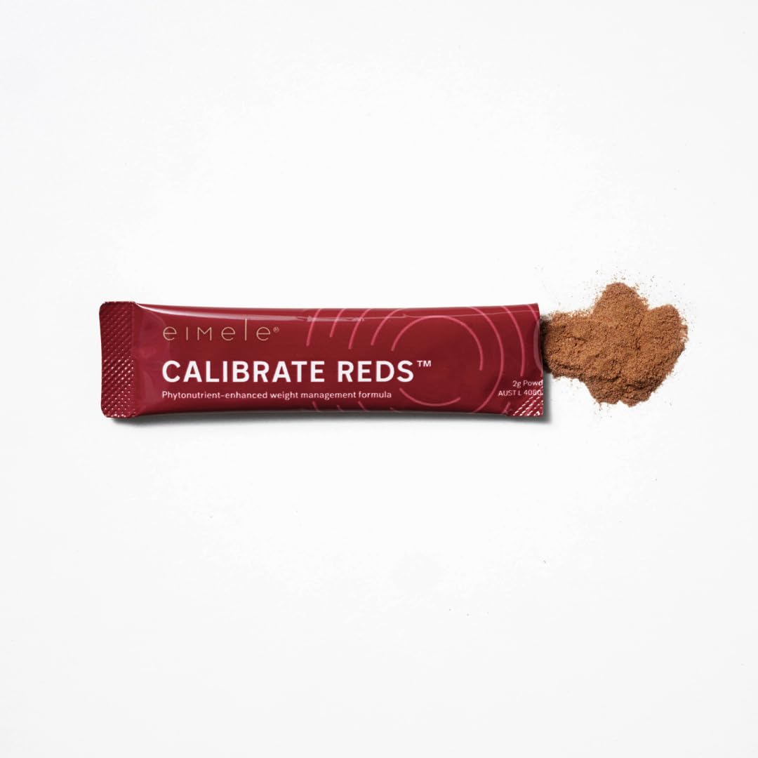 eimele Calibrate Reds | Natural Weight Control Formula for Women & Men | Reduce Cravings | Healthy Weight Support | Vegan | 30 Sachets (2g Powder ea)