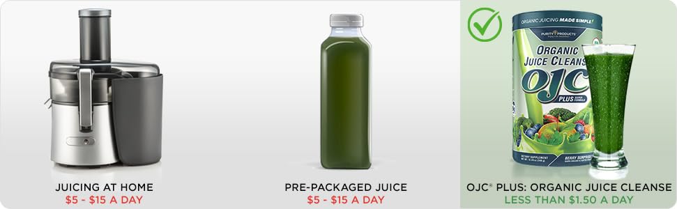 Certified Organic Juice Cleanse OJC Plus Berry Surprise - Purity Products - 30+ Organic Veggies and Fruits - 5 Grams of Fiber - Promotes Energy and Digestive Function - 12.28 oz - 348 g - 30 Servings