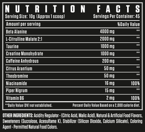 DEXTER JACKSON Black Series Turbo HP Pre Workout | Flavoured, Advanced Formula | Boost Energy and Performance | 45 Servings, 450 Gram (Regular, Green Apple)