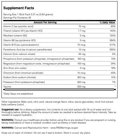 Swanson Simply Hydrate Electrolyte Hydration Mix - Orange - Sugar Free - Non-GMO - Gluten Free - Vegan Free (30 Stick Packs)