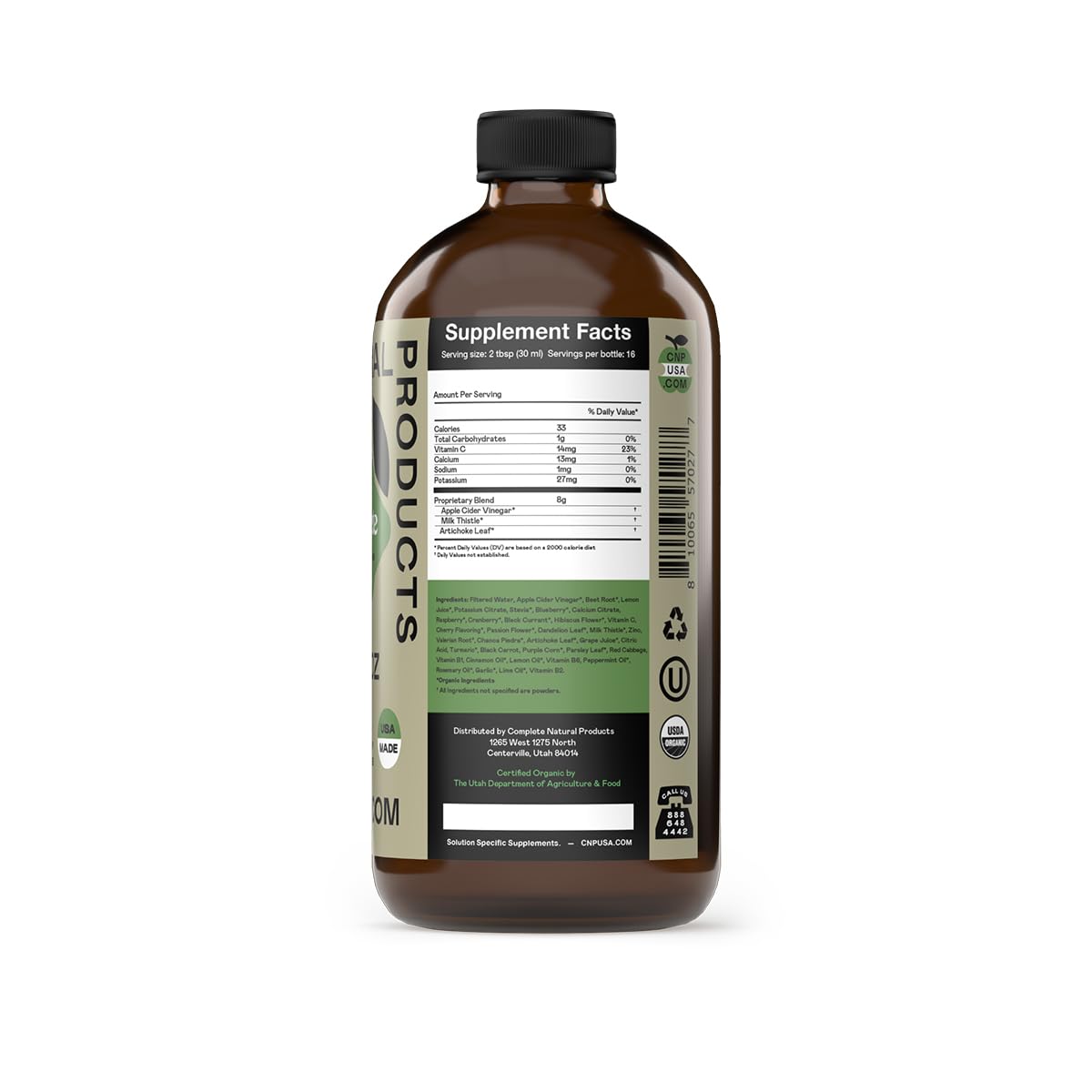 Complete Natural Products Liver Complete - 16oz Glass Bottle, Liver Cleanse and Detox