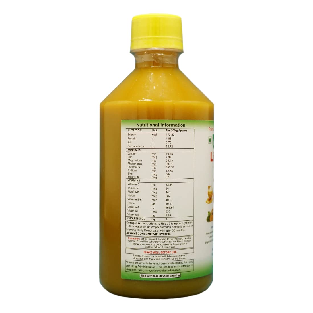 HERBAL DAILY Liver Supplement: Liver Support, Liver Cleanse & Repair with Turmeric, Bitter Guard, ACV, Garlic, Ginger, Honey, Lemon (400ml)